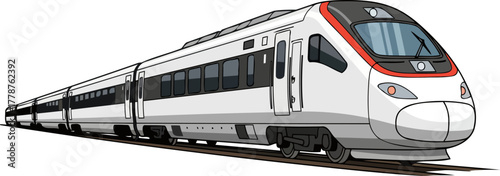 swift horizons cuttingedge train paving the way for efficient future mobility, isolated on transparent background