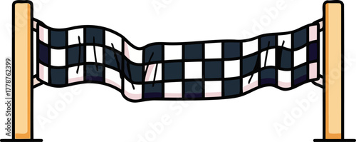 the checkered threshold celebrating milestones, victory, and ultimate achievement, isolated on transparent background