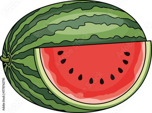 unveiling summers sweet heart a juicy watermelon, sliced for instant refreshment, isolated on transparent background