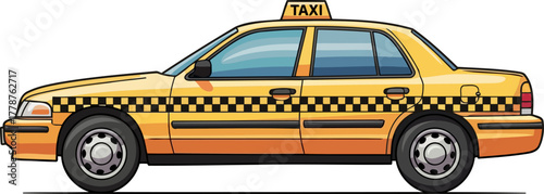 urban icon yellow city cab ready for instant journeys and metropolitan adventures, isolated on transparent background