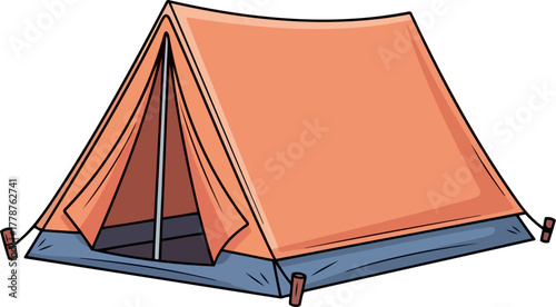 vibrant adventure tent your illustrated sanctuary for unforgettable outdoor journeys, isolated on transparent background