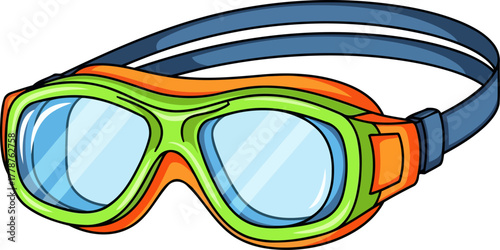 vibrant dive gear essential eyewear for your next refreshing water adventure, isolated on transparent background