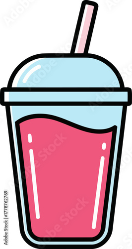 vibrant sip of delight a modern icon for instant refreshment, isolated on transparent background
