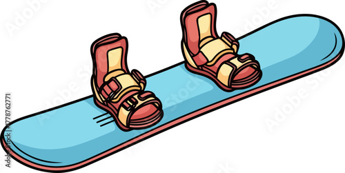 vibrant snowboard your ticket to icy peaks and exhilarating winter sports journeys, isolated on transparent background