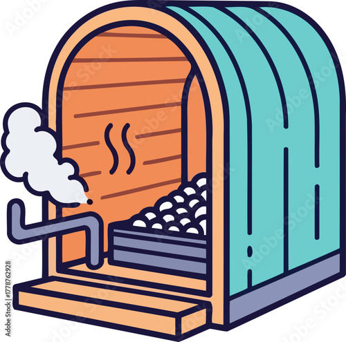 warm embrace an invigorating steam experience for body and soul renewal, isolated on transparent background