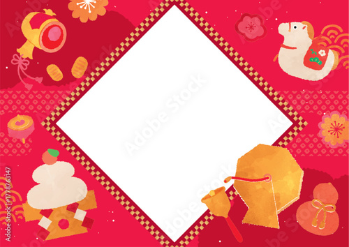 ガラポン抽選会テンプレート　午年