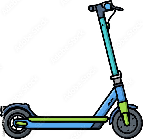 citys new rhythm modern electric scooter for agile and sustainable urban mobility, isolated on transparent background