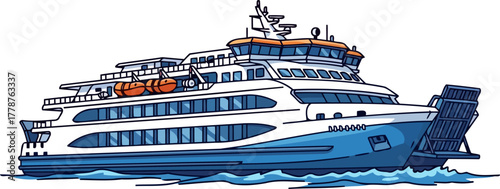 coastal crossing essential vessel bridging distances and connecting communities across waters, isolated on transparent background