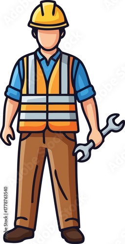 committed craftsman ready to build, fix, and maintain with expertise, isolated on transparent background