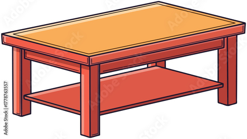 cozy living room hub stylish table for everyday essentials and gatherings, isolated on transparent background