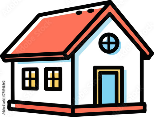 cozy dwelling symbol essential icon of shelter, family, and belonging, isolated on transparent background