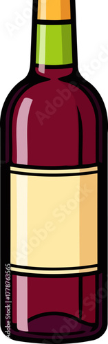 crimson elixirs promise a versatile blank label awaits your creative touch, isolated on transparent background