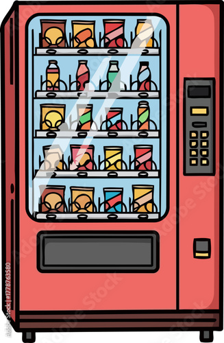 daily dose of delicious your whimsical machine for quick snack solutions, isolated on transparent background