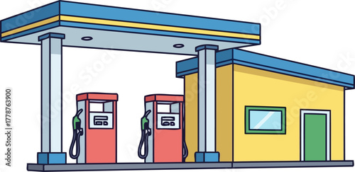 fueling journeys essential stop for every road trip adventure, isolated on transparent background