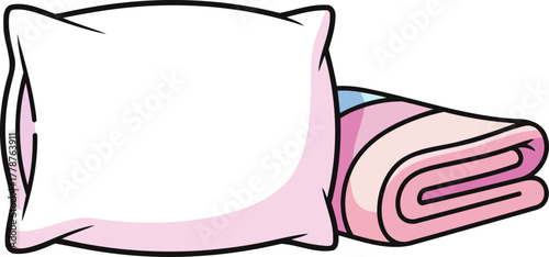 gentle embrace a soft pink bedding set for calm relaxation and peaceful nights, isolated on transparent background