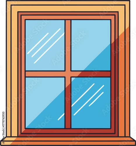 glimpse of opportunity a stylized window to new horizons and bright possibilities, isolated on transparent background