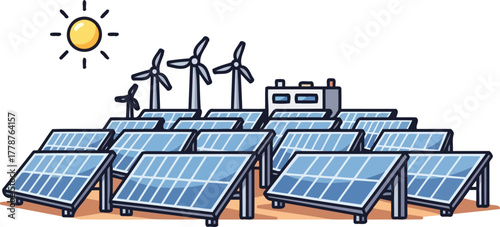 harnessing natures might powering a brighter future with green energy innovation, isolated on transparent background