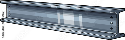 industrial backbone essential steel beam supporting lofty ambitions and structural integrity, isolated on transparent background