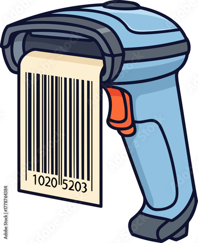 instant insights scanning for seamless information flow and rapid retail transactions, isolated on transparent background