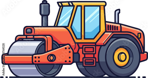 paving the future essential heavy compactor crafting solid foundations for tomorrows infrastructure, isolated on transparent background