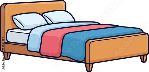 peaceful slumber inviting bed for ultimate relaxation and dreamy nights, isolated on transparent background