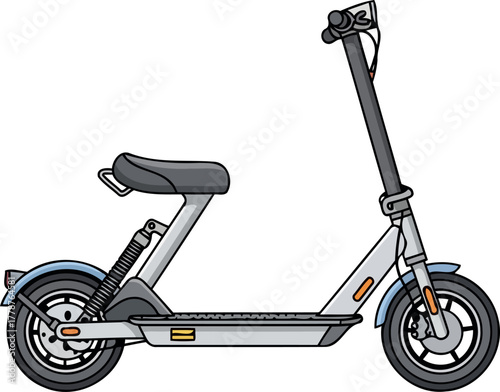 personal mobility reinvented seated electric scooter for ecoconscious urban journeys, isolated on transparent background