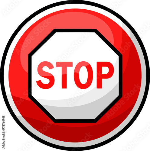 prudent interruption guiding safe journeys and averting unnecessary risks, isolated on transparent background