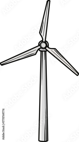 renewable momentum capturing winds force for a brighter, ecofriendly horizon, isolated on transparent background