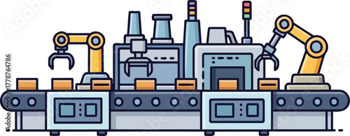 robotic symphony industrial automation conducts the future of efficient product creation, isolated on transparent background