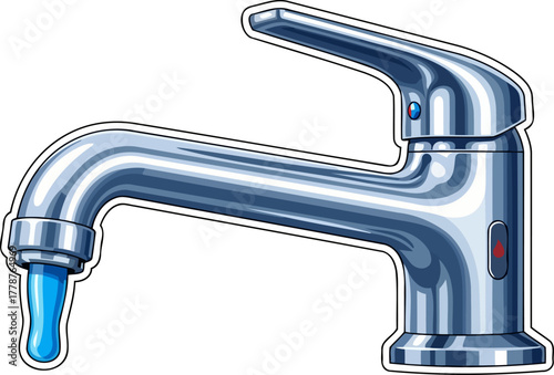 silent drip a faucets gentle warning of precious water loss, isolated on transparent background
