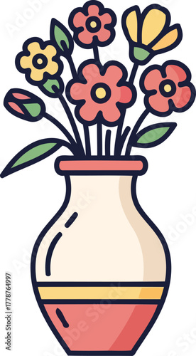 simple charms a colorful bouquet brightening any space with natural grace, isolated on transparent background