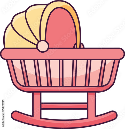 sweet dreams cradle nurturing new beginnings with gentle comfort and secure rest, isolated on transparent background