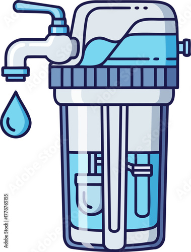 the daily elixir transforming tap water into wholesome, revitalizing sips, isolated on transparent background