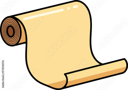 timeless scroll unwinds inviting ideas, revelations, and unwritten journeys, isolated on transparent background