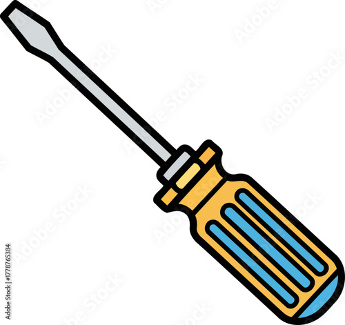 unlocking solutions the essential flathead screwdriver for every task, isolated on transparent background