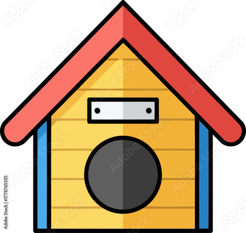 vibrant retreat a cheerful haven offering warmth and security for our beloved pets, isolated on transparent background