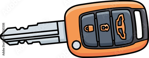 vibrant remote key your colorful gateway to new destinations and modern commuting, isolated on transparent background