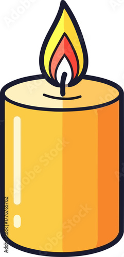 whispering light a gentle flame igniting peace and tranquil moments, isolated on transparent background