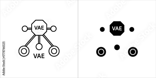 Variational autoencoder network diagram with nodes and connections