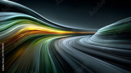 Abstract flowing lines in motion abstract modern design