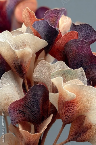 Delicate abstract floral composition abstract modern design clean