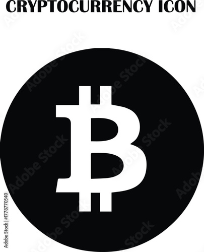 Cryptocurrency vector icon set – digital currency, blockchain, bitcoin, and finance symbols for fintech and web design