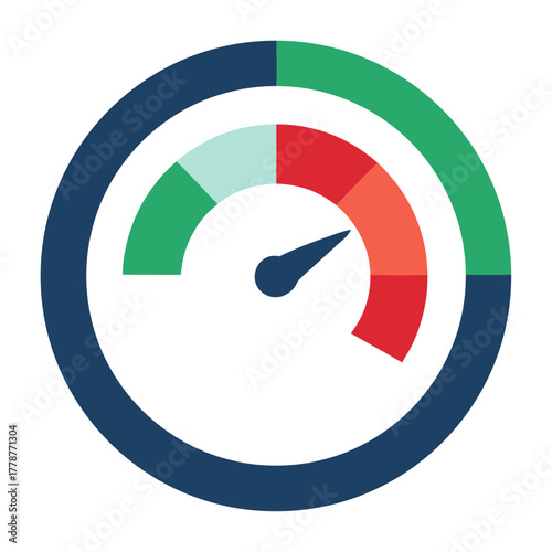 Progress tracking icon circular progress meter vector illustration 