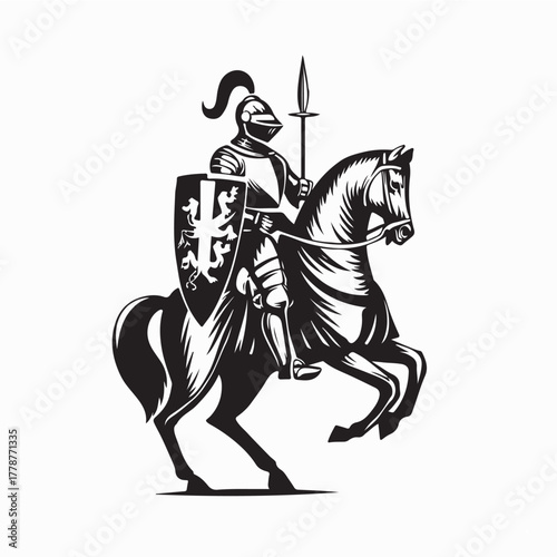 Elite Royal Cavalry Mounted Soldiers Horse Army Vector Illustration