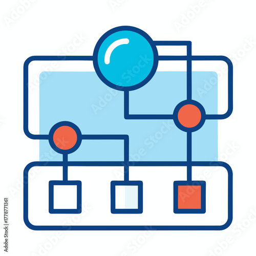 Project management icon gantt chart outline vector illustration 