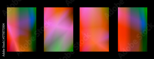 Abstract background set, pink and red gradient, for modern website banner with space for text