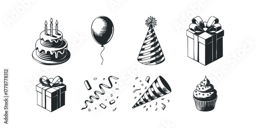 Birthday Celebration Icons Collection