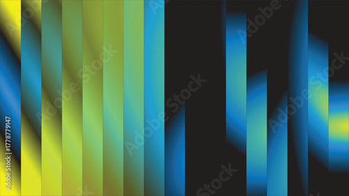 modern yellow blue glass gradient background with dark luminous texture sleek vertical glossy lines and vibrant futuristic abstract design for luxury presentations