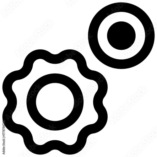 White blood cell count. Outlined stroke vector icon with black-filled details.