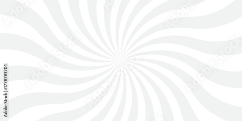 sunburst pattern white and gray design. Vintage sunrays illustration swirl line. sun beam vector banner design pop art comic burst gradient concept pattern.	